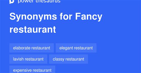 restaurant synonyms|synonym for fancy restaurant.